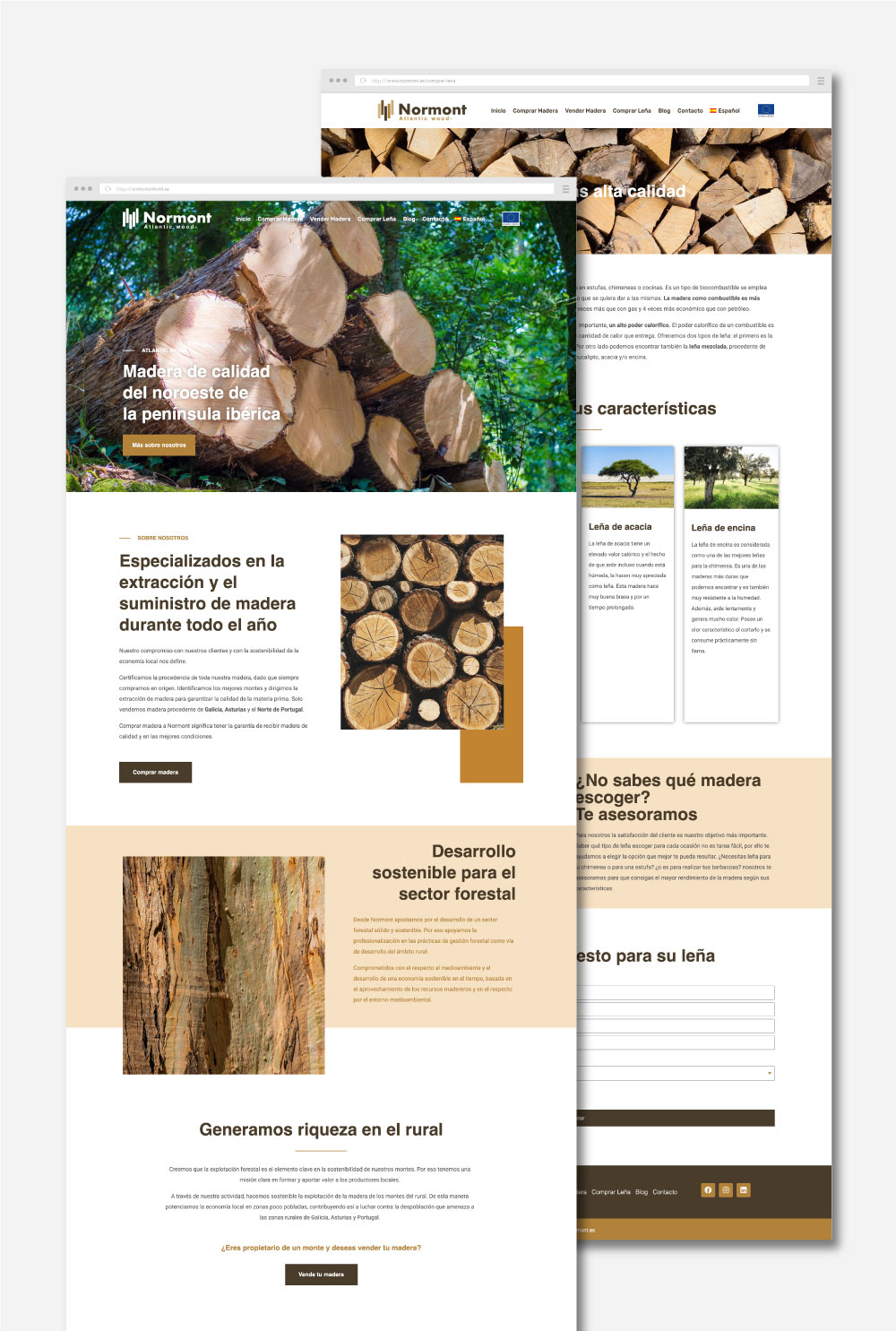 Portada del proyecto Normont Web